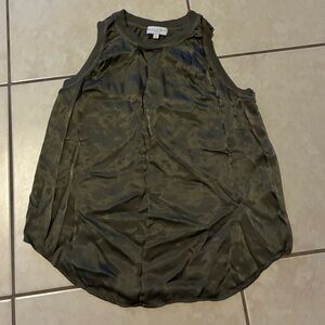 Michael Stars Olive Green Satin Tank